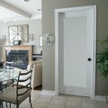 Codel Doors 32" x 80" Primed 1-Lite Interior French Slab Door with Satin Etch Tempered Glass 2868pri1501SATT